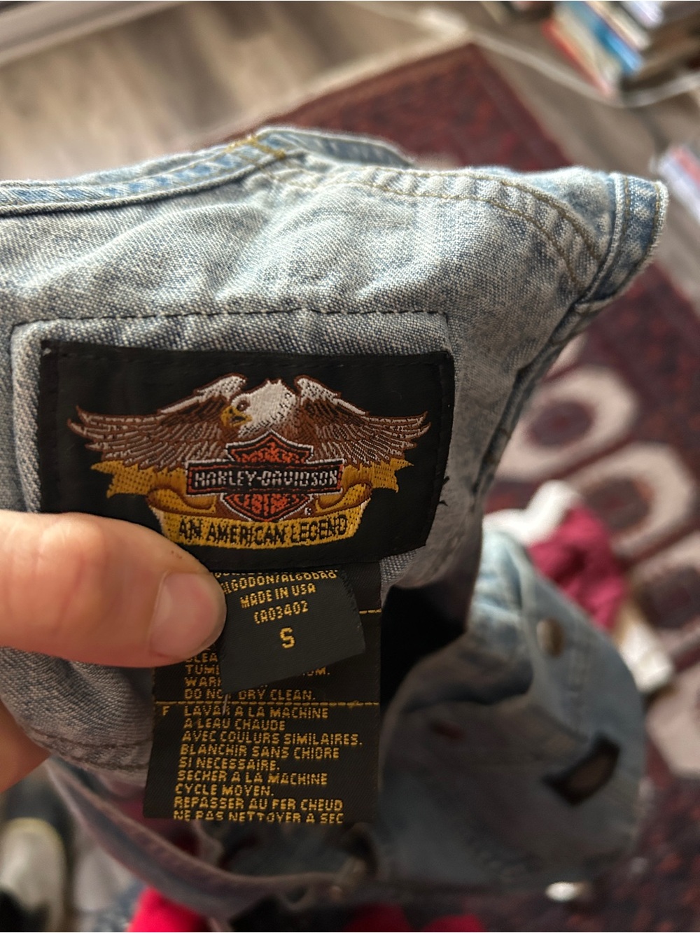 Harley-Davidson Light Blue Denim Women's Overalls - Picture 3 of 3